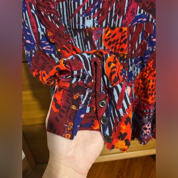 Free People Audrey Long Sleeve V-Neck Romper.  Size 8. - Picture 6 of 9